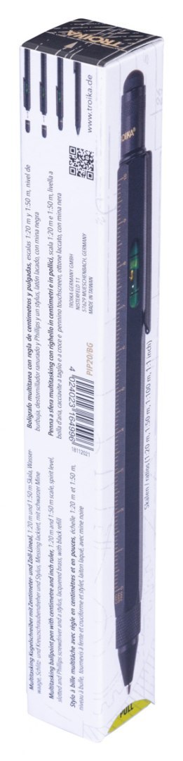 Długopis wielozadaniowy TROIKA Construction, czarny mat