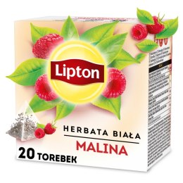 Herbata LIPTON PIRAMID RASPBERRY malina (20 saszetek) biała