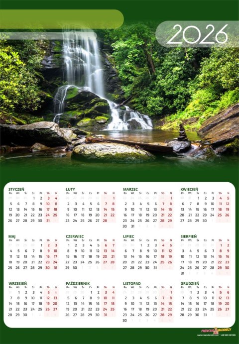 Kalendarz plakatowy B1 mix wzorów KALTOM (w tubie kartonowej)