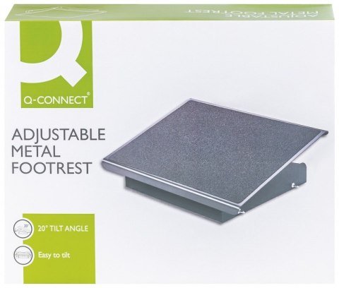 Metalowy podnóżek Q-CONNECT, 41,5x32,6cm, antypoślizgowy
