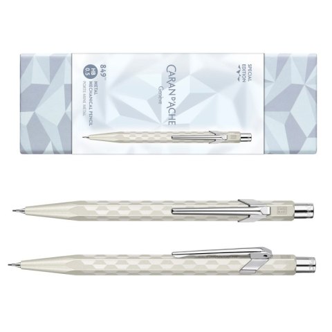 Ołówek mechaniczny CARAN D'ACHE 844 XMAS25 Alpine Frost, 0,5mm, w pudełku, biały