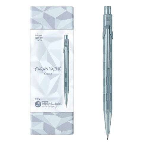 Ołówek mechaniczny CARAN D'ACHE 844 XMAS25 Alpine Frost, 0,5mm, w pudełku, niebieski