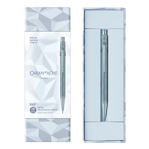 Ołówek mechaniczny CARAN D'ACHE 844 XMAS25 Alpine Frost, 0,5mm, w pudełku, niebieski