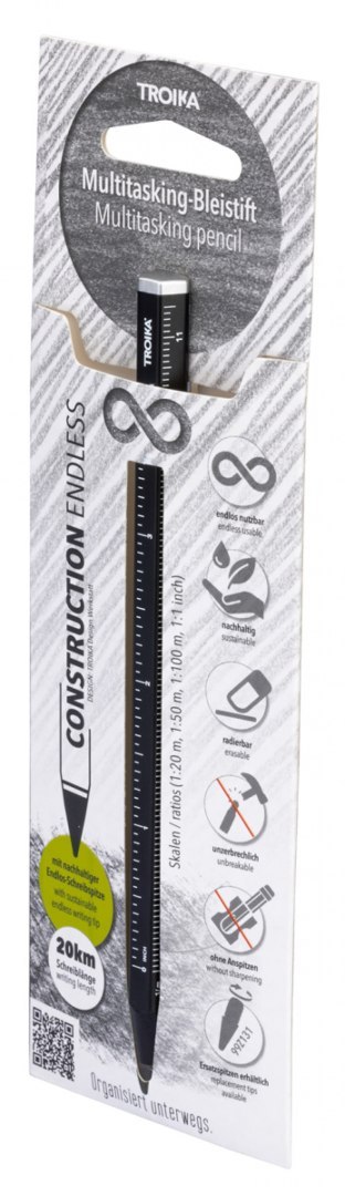 Ołówek wielozadaniowy TROIKA Construction Endless, czarny