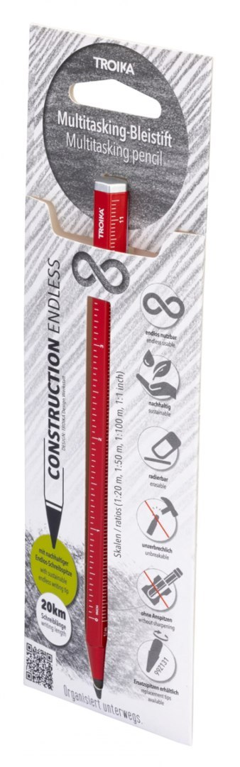 Ołówek wielozadaniowy TROIKA Construction Endless, czerwony
