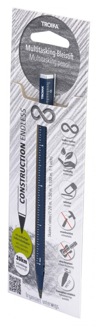 Ołówek wielozadaniowy TROIKA Construction Endless, niebieski