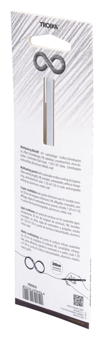 Ołówek wielozadaniowy TROIKA Construction Endless, srebrny