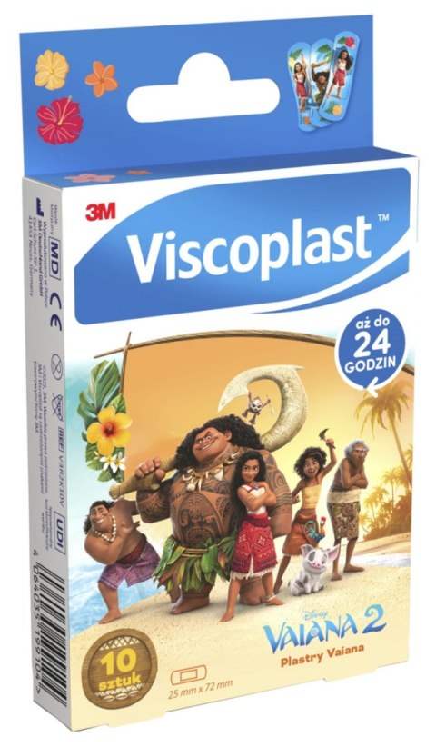 Plastry dziecięce VISCOPLAST-3M, Vaiana, 72x25 mm, 10 szt., pudełko