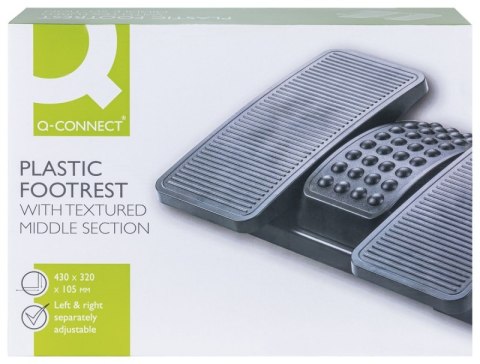 Podnóżek Q-CONNECT, 430x320mm, z oddzielnymi platformami na nogi, czarny