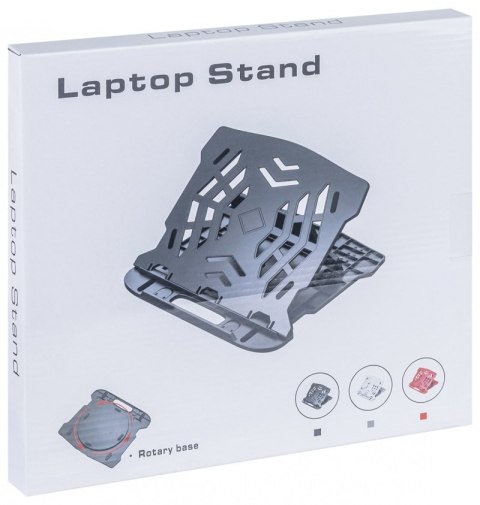 Podstawa pod laptopa z obrotowym podłożem Q-CONNECT, 25,5x28x2,2 cm, czarna