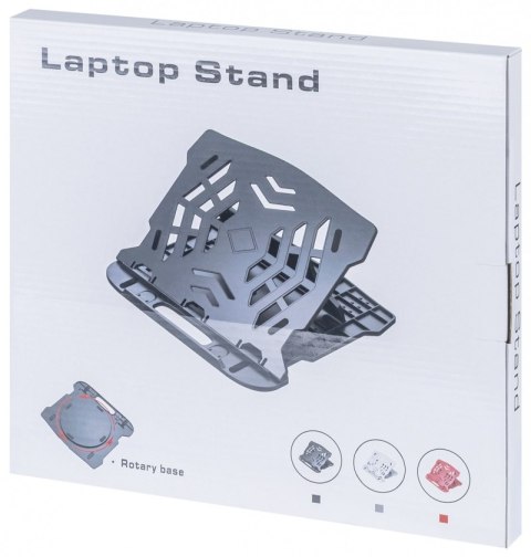Podstawa pod laptopa z obrotowym podłożem Q-CONNECT, 25,5x28x2,2 cm, czarna