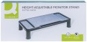 Podstawka pod monitor Q-CONNECT, 55,5x26,5cm, z regulacją wysokości, czarna