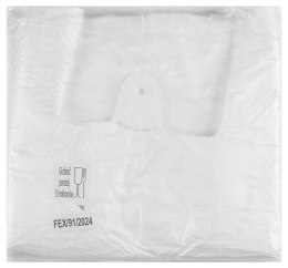 Reklamówka SARANTIS, HDPE, normal, 22/5/38 cm, 6 mikr., 200 szt., biała