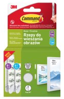 Rzepy COMMAND™ (17203WHI-12-PTGR-VP), do wieszania obrazów, małe i średnie, zestaw 4+8 par (24 rzepy), białe