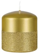 Świeca słupek DONAU HOME Onyx, 80x90mm, złoty