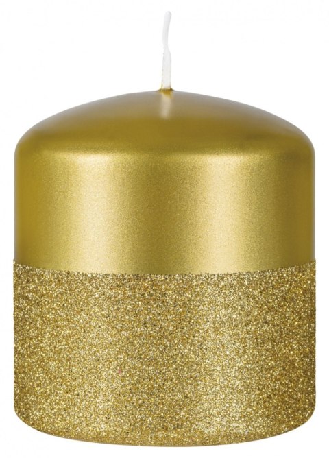 Świeca słupek DONAU HOME Onyx, 80x90mm, złoty