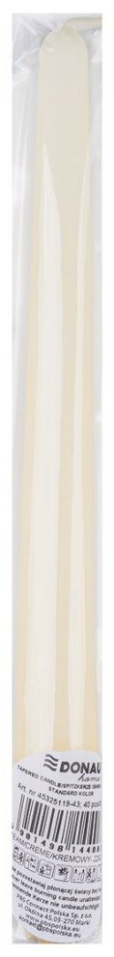 Świeca szpic DONAU HOME Standard Kolor, 22x230mm, 40 szt., kremowy