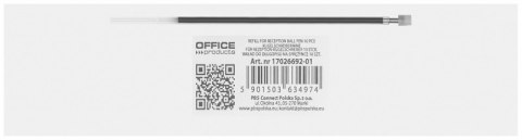 Wkład do długopisu OFFICE PRODUCTS, do długopisów na sprężynce i na łańcuszku, 10 szt., niebieski