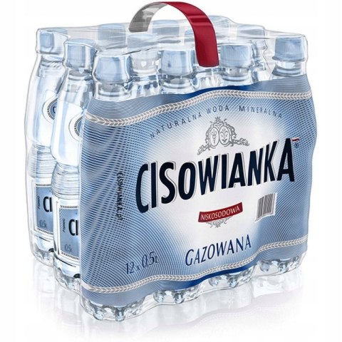 Woda CISOWIANKA 0.5l gazowana zgrzewka 12 szt. KAUCJA