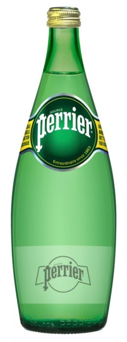 Woda PERRIER, mocny gaz, butelka szklana, 0,75l