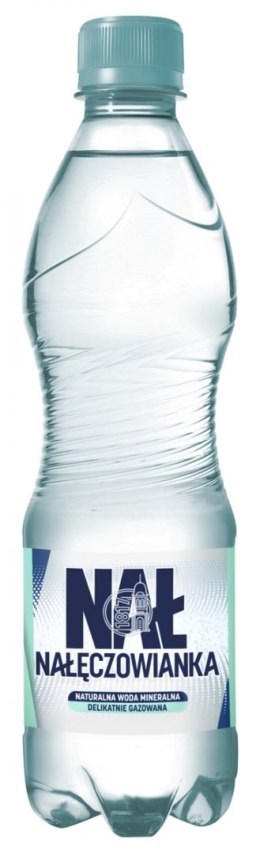 Woda mineralna NAŁĘCZOWIANKA, delikatny gaz, 0,5l, kaucja