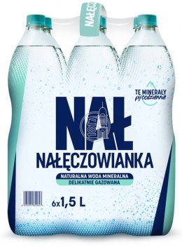 Woda mineralna NAŁĘCZOWIANKA, delikatny gaz, 1,5l, kaucja