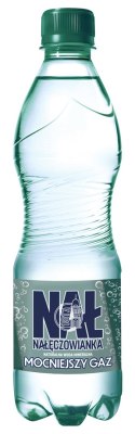 Woda mineralna NAŁĘCZOWIANKA, mocny gaz, 0,5l, kaucja