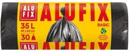 Worki na śmieci ALUFIX Economy, HDPE, 35l, 30 szt., czarna