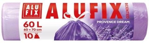 Worki na śmieci ALUFIX, lawendowe, HDPE, 60l, 10 szt., fioletowe