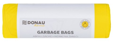 Worki na śmieci DONAU HOME, do segregacji, plastik (LDPE), 120l, 10 szt., żółte