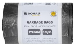 Worki na śmieci DONAU HOME, mocne (LDPE), 35l, 50 szt., czarne