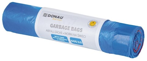 Worki na śmieci DONAU HOME, z taśmą (LDHD), 60l, 10 szt., niebieskie