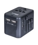 Adapter podróżny DONAU TRAVEL 521, czarny
