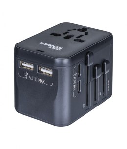 Adapter podróżny DONAU TRAVEL 521, czarny