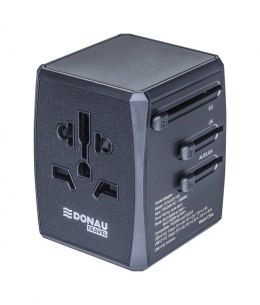 Adapter podróżny DONAU TRAVEL 904, czarny