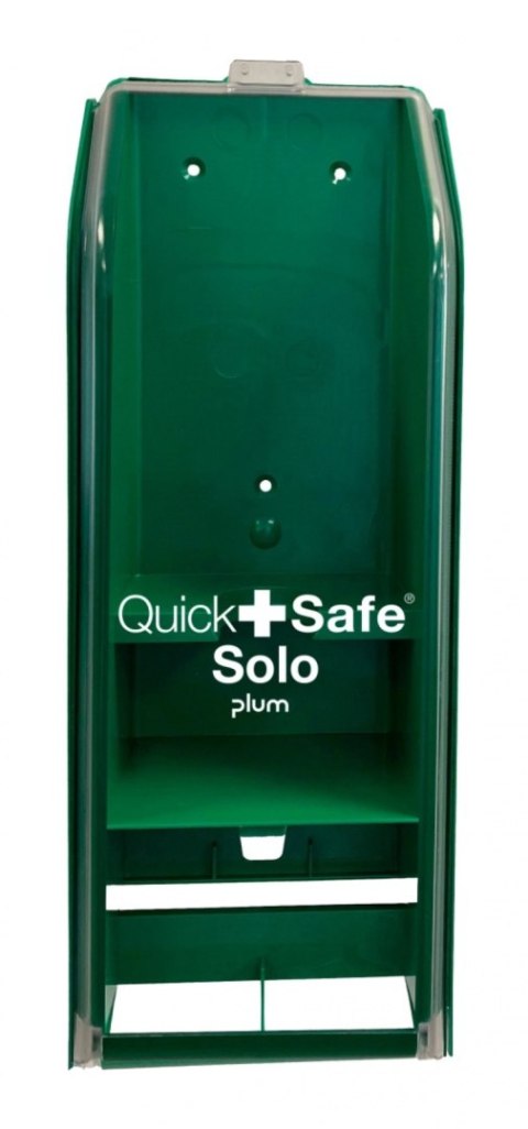 Dozownik PLUM QuickSafe Solo, pusty, do montażu na ścianie, zielony