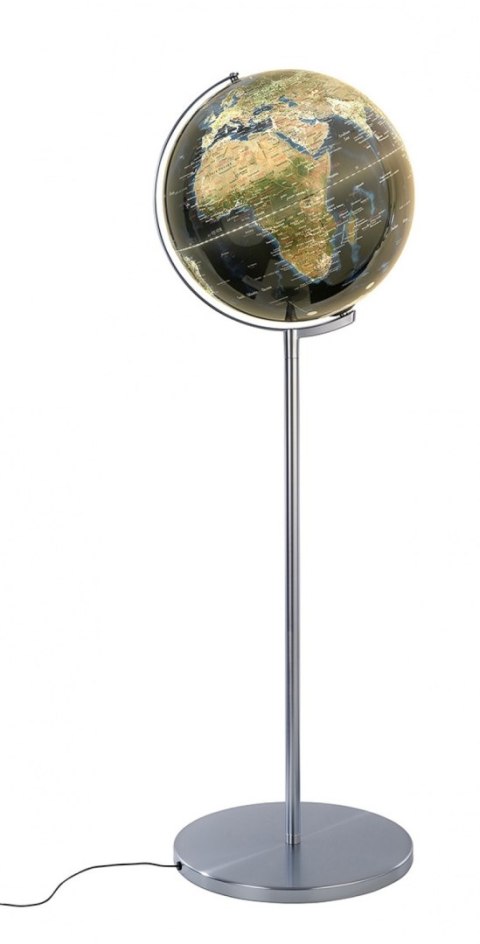 Globus TROIKA Sojus City Light, śr. 43cm, oświetlenie, metalowa podstawa, niebiesko-zielony