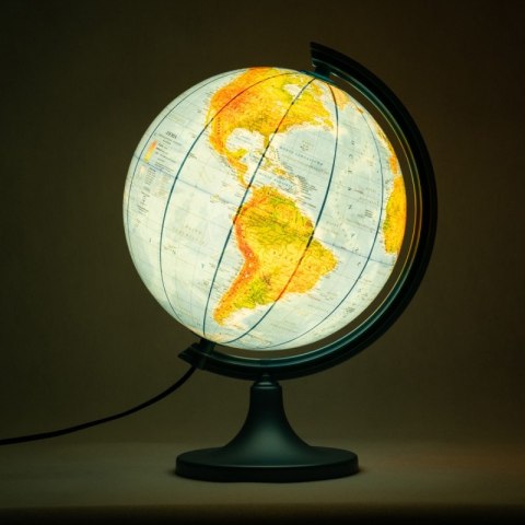 Globus polityczno-fizyczny GŁOWALA, podświetlany, śr. 250mm, w pudełku, z aplikacją AR