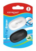 Gumka do ścierania KEYROAD Soft Tip, 2 szt., blister, mix kolorów