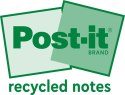 Karteczki samoprzylepne POST-IT® Recycled Z-Notes (R330-1T), 76x76mm, 16x100 kart., żółty