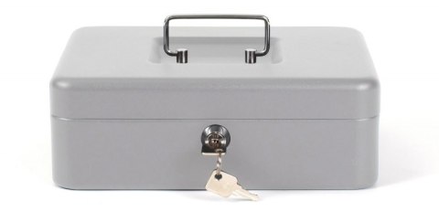 Kasetka na pieniądze Q-CONNECT, duża, 255x200x90mm, srebrna