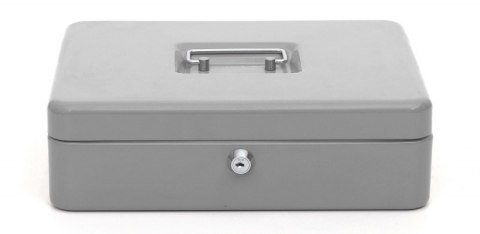 Kasetka na pieniądze Q-CONNECT, ekstra duża, 330x235x90mm, srebrna