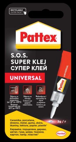 Klej uniwersalny SUPER PATTEX S.O.S., Ocean, 3g, transparentny