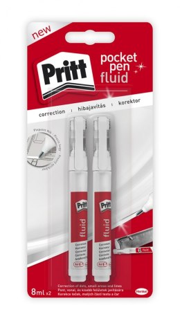 Korektor w płynie PRITT, w długopisie, 2 x 8ml, blister
