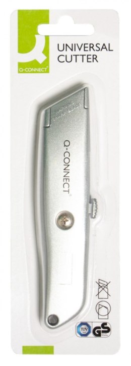 Nóż tapicerski Q-CONNECT, metalowy, z blokadą, szary