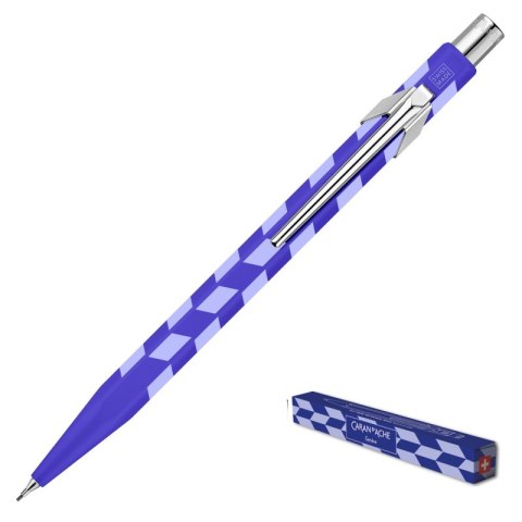 Ołówek mechaniczny CARAN D'ACHE 844 Mosaic, 0,5mm, w pudełku, royal blue