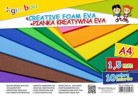 Pianka kreatywna Eva GIMBOO, A4, 1,5mm, w folii, mix kolorów