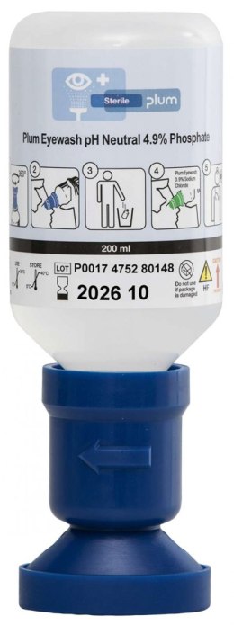 Płyn do oczu PLUM pH Neutral, z ergonomiczną nakładką na oko, 200ml