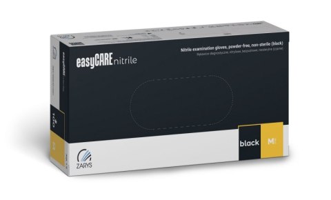 Rękawice nitrylowe, EASYCARE, 100 szt., rozmiar S, czarne