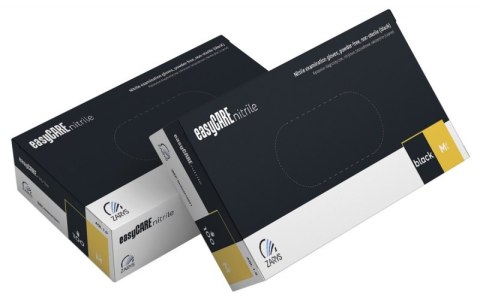 Rękawice nitrylowe, EASYCARE, 100 szt., rozmiar S, czarne